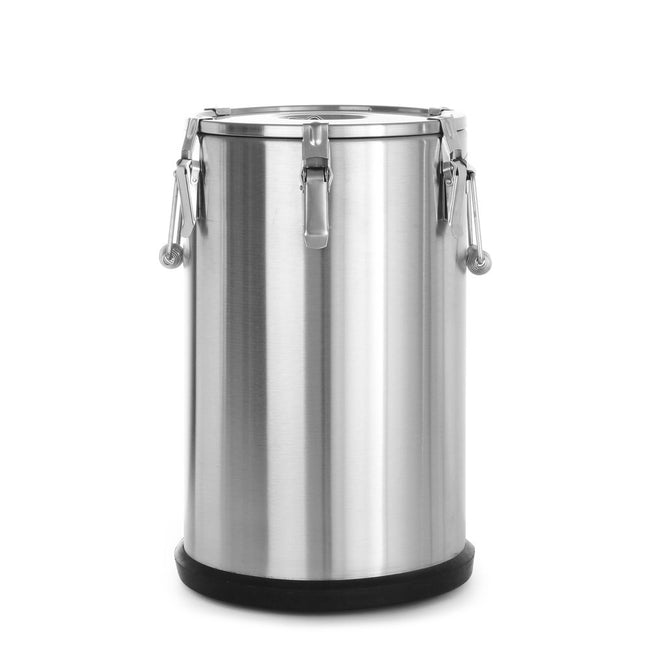 Hendi gamel RVS geisoleerd 35 liter 330x550 mm – grote thermoscontainer voor soep en warme dranken