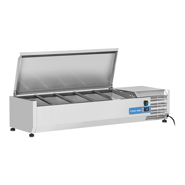 Vitrine 5* 1/4 GN RVS Deksel – EMGA