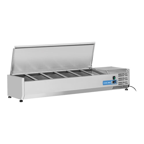 Vitrine 6* 1/4 GN RVS Deksel – EMGA