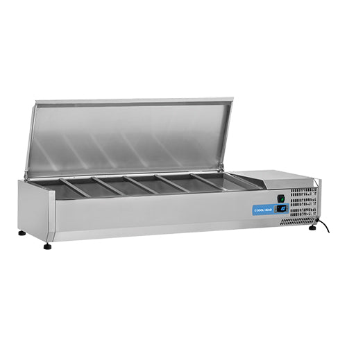 Vitrine 6* 1/3 GN RVS Deksel – EMGA