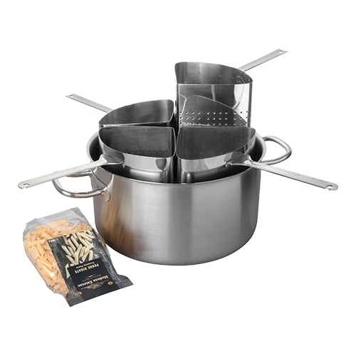 EMGA pastakookpan Ø 35 cm met 4 inzetten – professionele pastapan voor restaurants
