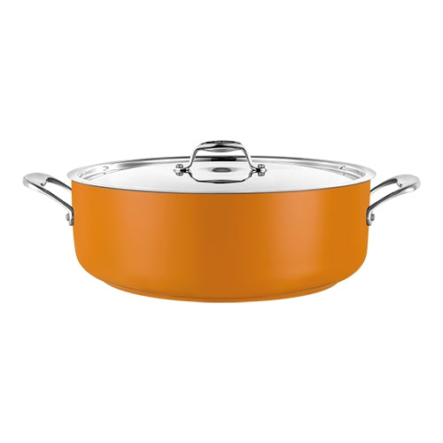 Kookpan Laag Ø 32 cm Geel – EMGA