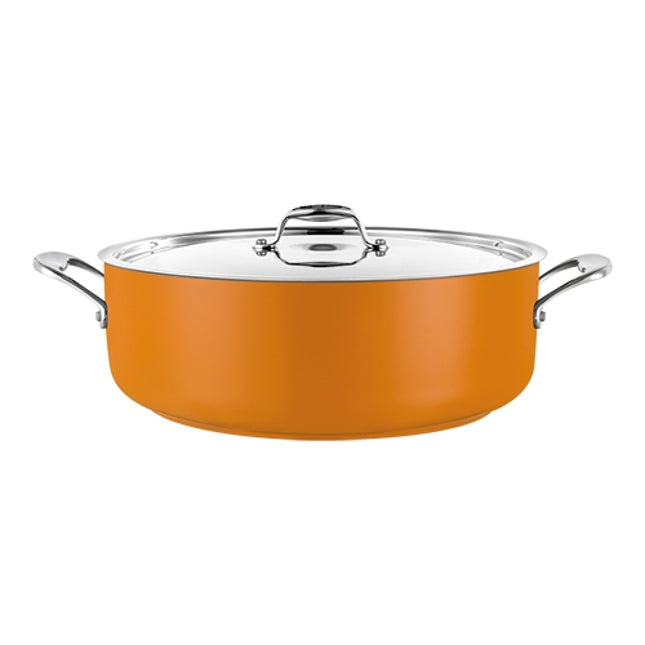 Kookpan Laag Ø 32 cm Geel – EMGA