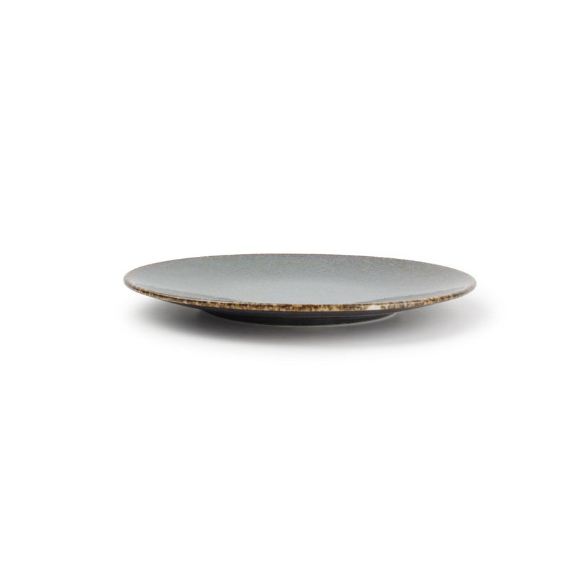 Bonbistro Cirro plat bord 16 cm groen – klein amuse bord porselein voor restaurant en bar