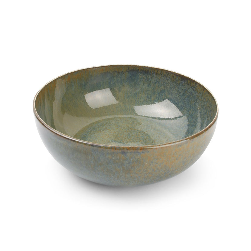 Bonbistro Cirro kom 23xH8,5 cm groen – grote porseleinen serveerkom voor horeca en catering
