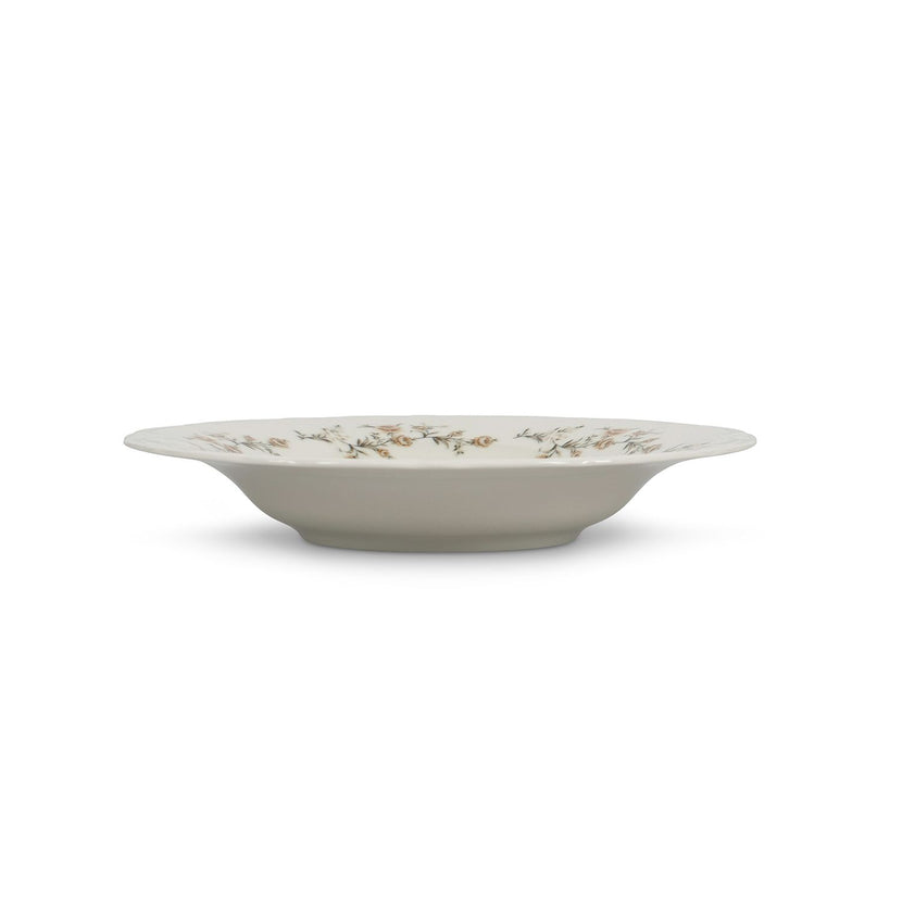 F2D Bonbistro Retro diep bord brown flower 23,5 cm – bord met bloemmotief voor restaurants