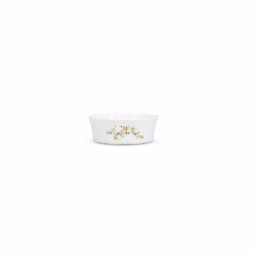 Bonbistro Retro kom 13 cm brown flower – vintage porseleinen kom met bloemmotief voor de horeca