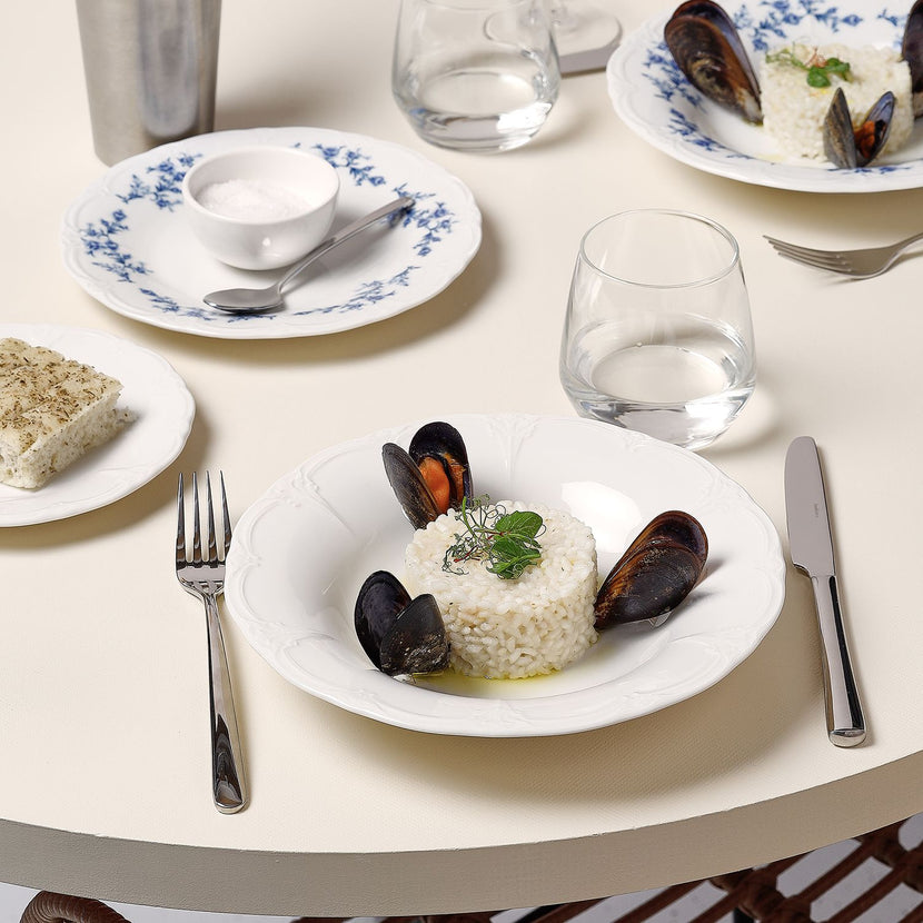 Bonbistro Retro diep bord 23,5 cm ivoor – porseleinen soepbord voor restaurants