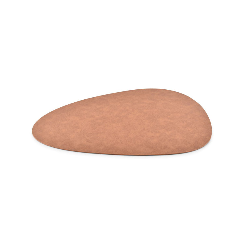 Bonbistro Layer placemat 45x37 cm bruin lederlook – zijaanzicht tafelmat voor de horeca