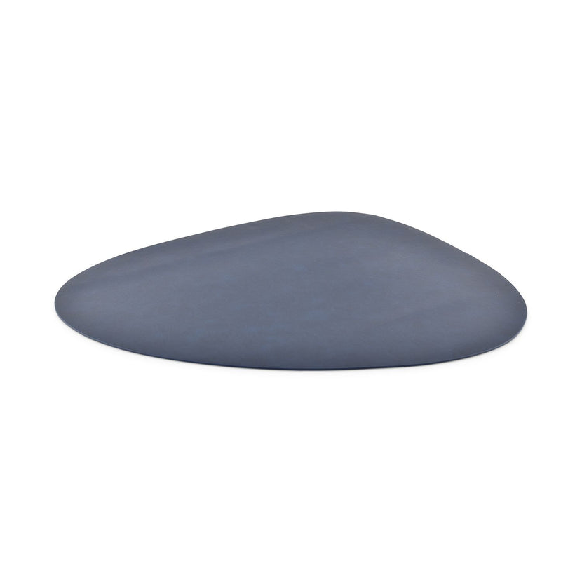 Bonbistro Layer placemat 45x37 cm blauw lederlook – detail van de structuur voor horecatafels