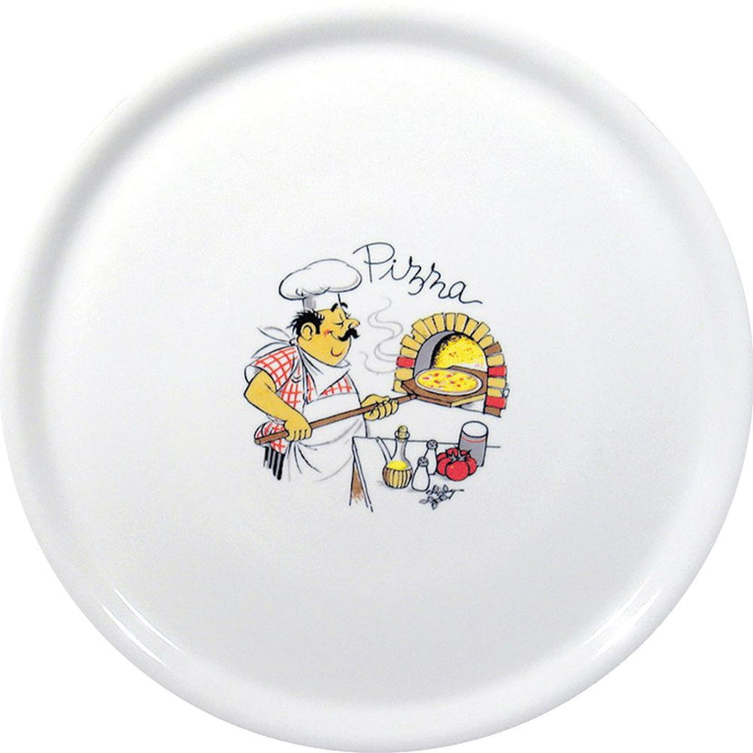 Hendi pizzabord 330 mm pizzabakker-decor – sfeervol serveerbord voor pizzeria