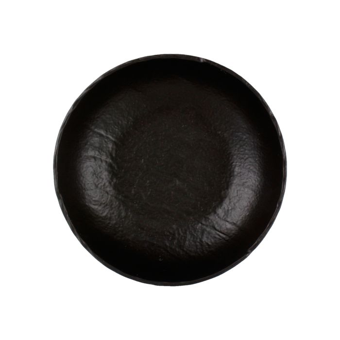 Chic Livelli diep bord 24xH6 cm zwart – sfeerbeeld zwart porselein op gedekte restauranttafel