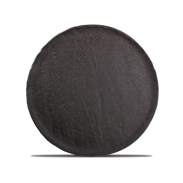 Chic Livelli serveerschaal 33 cm zwart – detailfoto zwart porselein voor restaurant