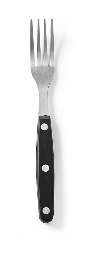 Hendi steakvork 200 mm RVS Kitchen Line – set van 6 vorken met ABS greep voor grill en steakhouse