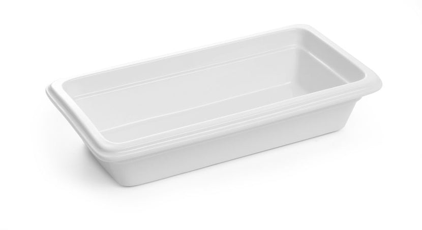 Hendi gastronormbak 1/3 65 mm porselein – GN-schaal voor salades en bijgerechten op het buffet