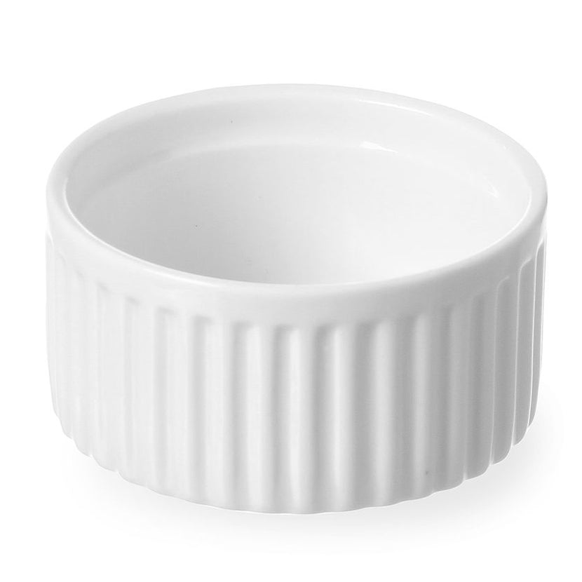 Hendi ramekin geribd 70x70x35 mm wit porselein – schaaltje voor sauzen en dips in restaurant en bar