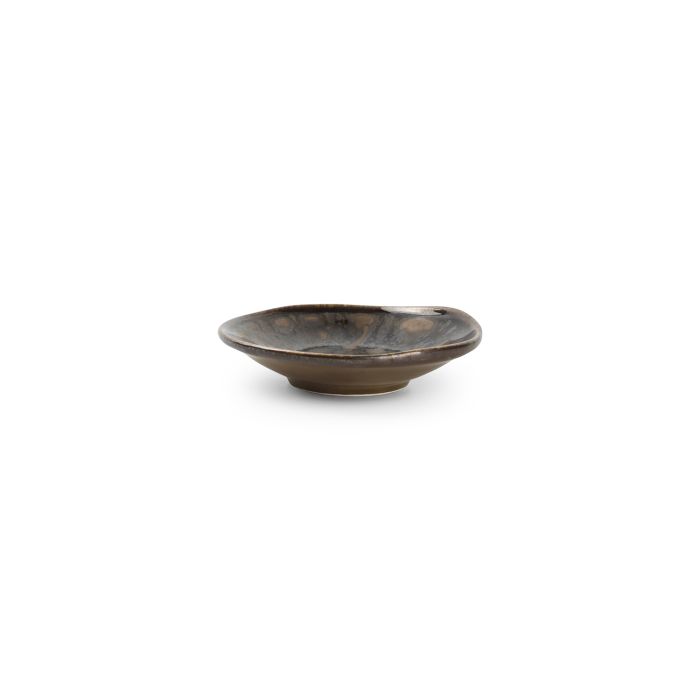 Chic Nobile plat bord 9 cm gold flaked – sfeerbeeld goudkleurig amusebord in fine dining