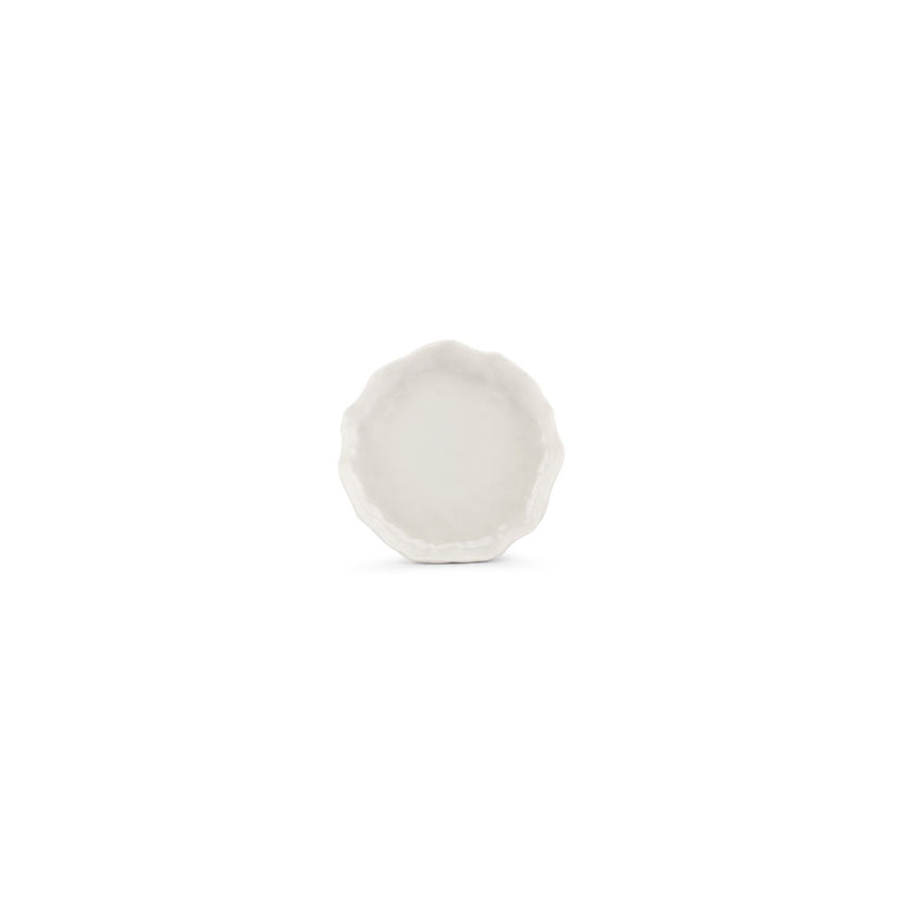 CHIC Arte plat bord 16,5 cm wit – zijaanzicht van het porseleinen bordje voor restaurants