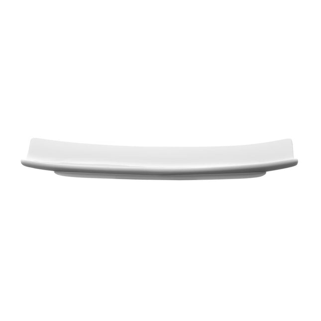 Hendi bord rechthoek Bark 218x105x23 mm – wit porselein met schorsrand voor amuses en tapas