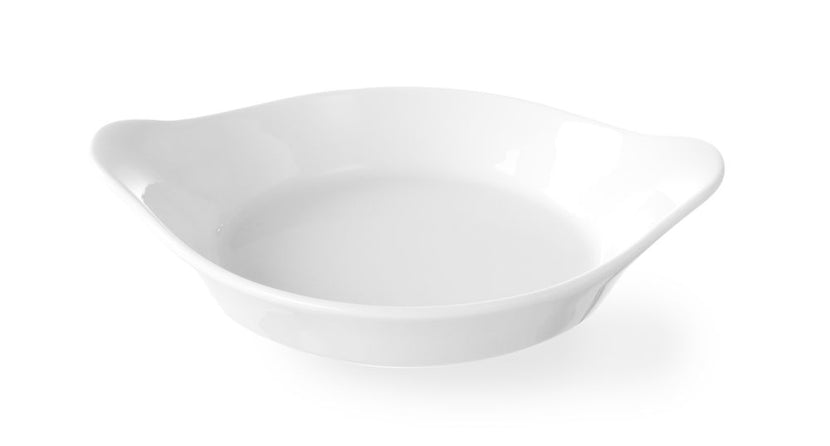Hendi ovenschaal rond 185x152x40 mm porselein – ovenvaste schaal voor gratin en ovengerechten