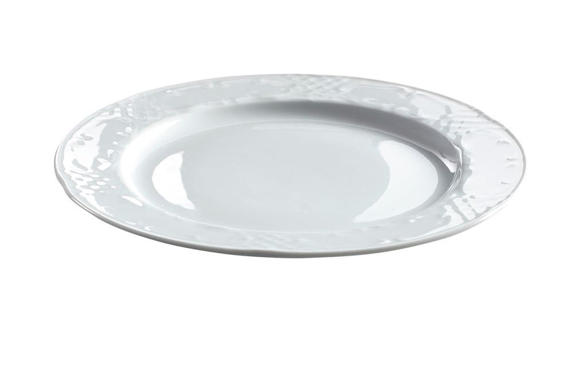 Hendi plat bord 250x22 mm Flora – wit porseleinen bord voor lunch en voorgerecht in de horeca