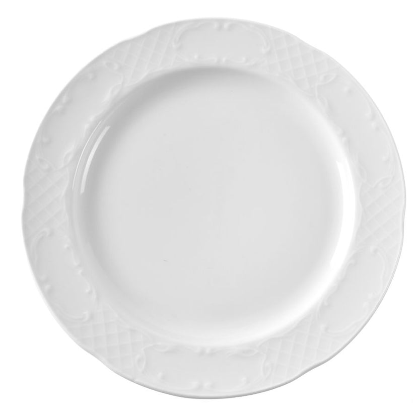 Hendi plat bord 300x28 mm Flora – groot porseleinen dinerbord voor hoofdgerecht in de horeca