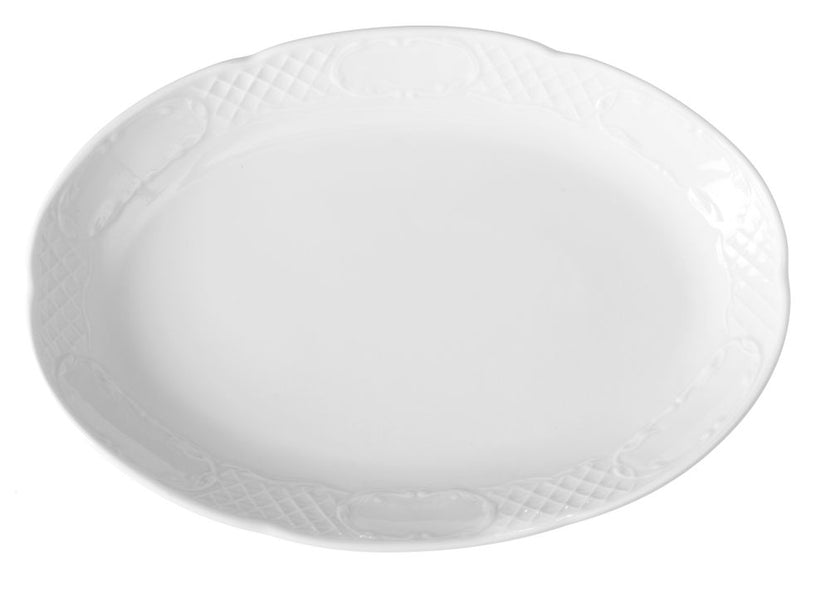 Hendi ovale schaal Flora 320x230x40 mm – grote porseleinen serveerschaal voor buffet en catering