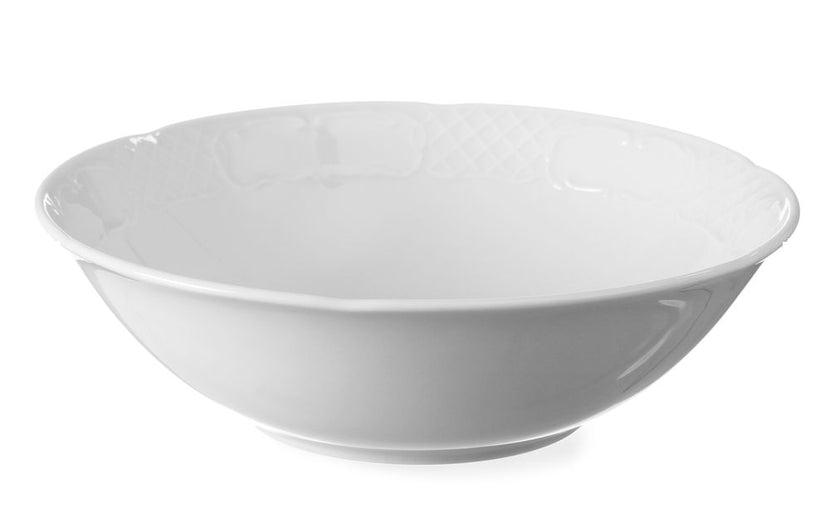 Hendi schaal 230x65 mm Flora – diepe witte porseleinen kom voor salade en pasta in het restaurant
