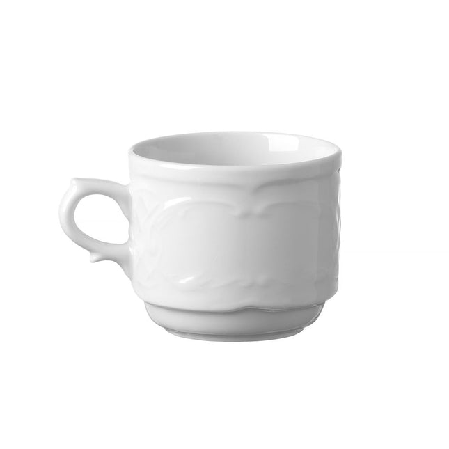 Hendi espressokop 120 ml Flora – wit porseleinen kopje voor espresso in cafe, bar en restaurant