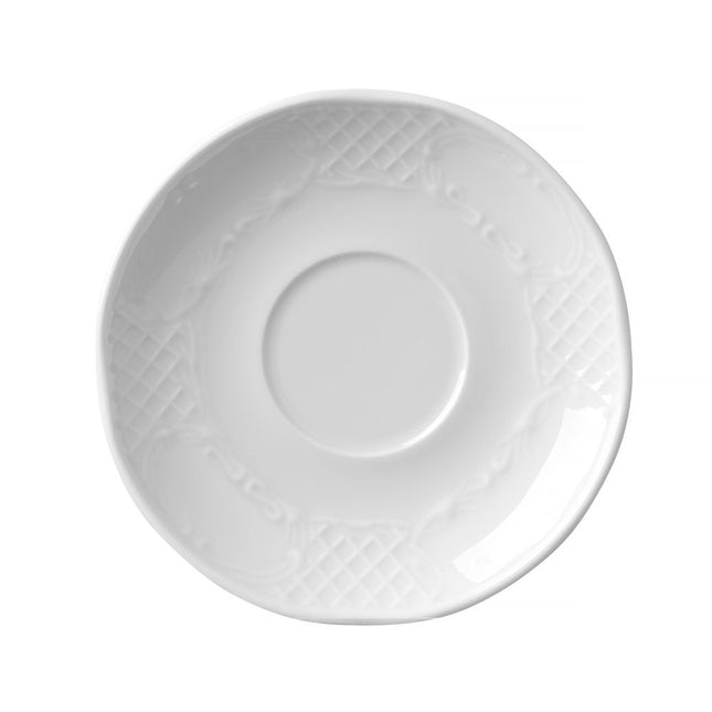 Hendi schotel 130x20 mm Flora – porseleinen onderschotel voor espressokop in cafe en hotel