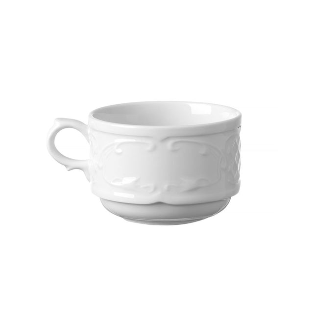 Hendi koffiekop 180 ml Flora – wit porseleinen koffiekopje voor restaurant, hotel en koffiebar