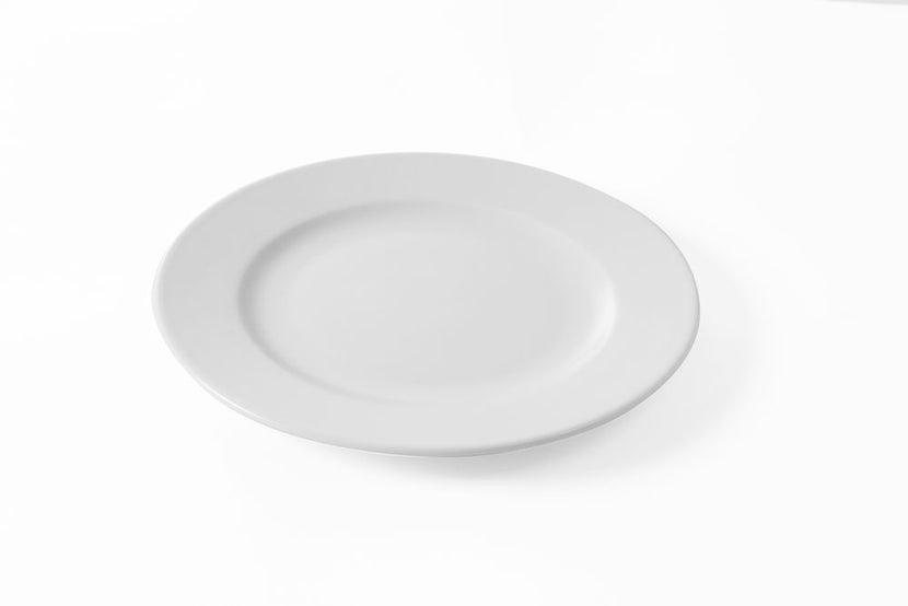 Hendi plat bord 270 mm Delta – wit porseleinen dinerbord voor restaurant, hotel en catering