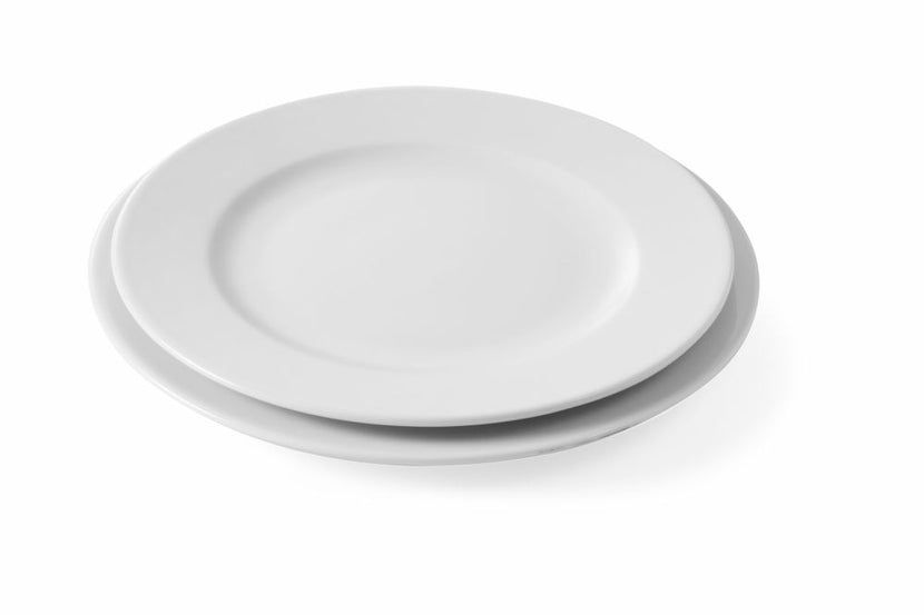 Hendi Delta bord 300 mm – zijaanzicht van de brede rand voor strakke plating in de professionele keuken