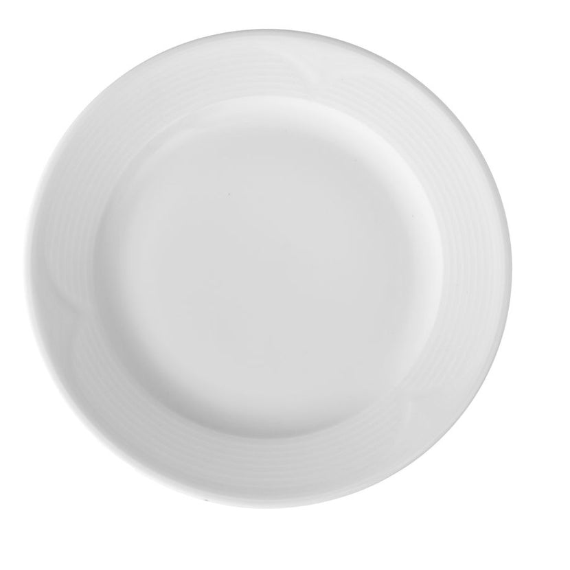 Hendi plat bord 240x25 mm Saturn – wit porselein voor lunchgerechten in hotel, cafe en restaurant