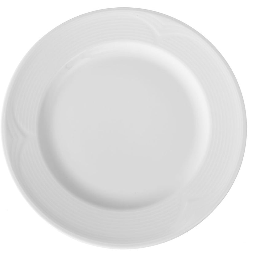 Hendi plat bord 300x25 mm Saturn – groot wit porselein voor hoofdgerechten in restaurant en hotel