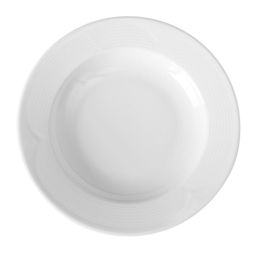 Hendi diep bord 220x35 mm Saturn – wit porseleinen bord voor soep, pasta en risotto in de horeca