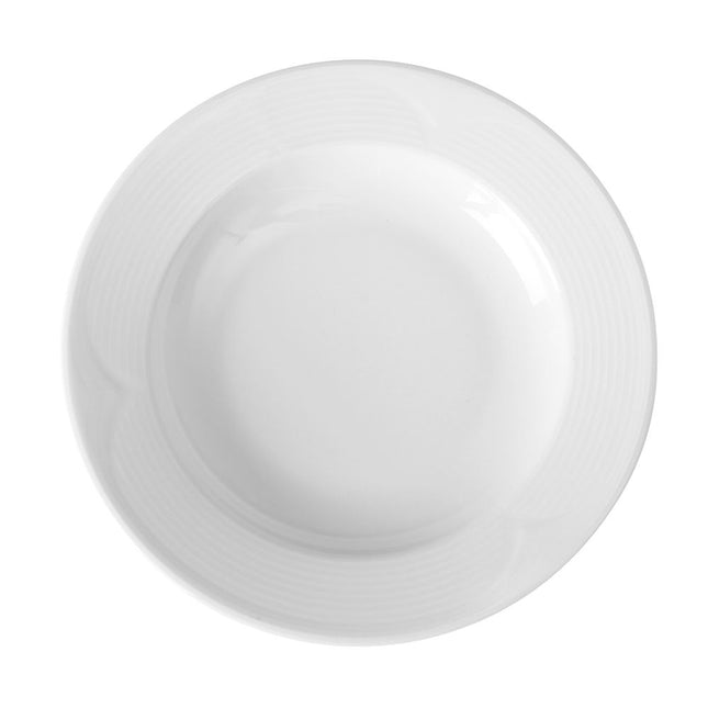 Hendi diep bord 220x35 mm Saturn – wit porseleinen bord voor soep, pasta en risotto in de horeca
