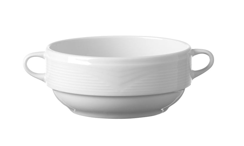 Hendi soepkom 380 ml Saturn 160x125x55 mm – porseleinen kom met oren voor soep en stoofgerechten