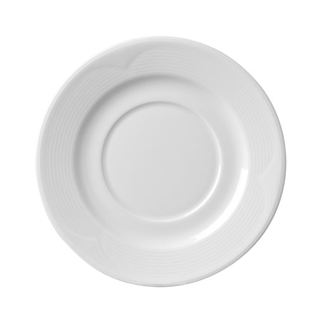 Hendi schotel 180x20 mm Saturn – porseleinen onderschotel voor soepkom in restaurant en catering
