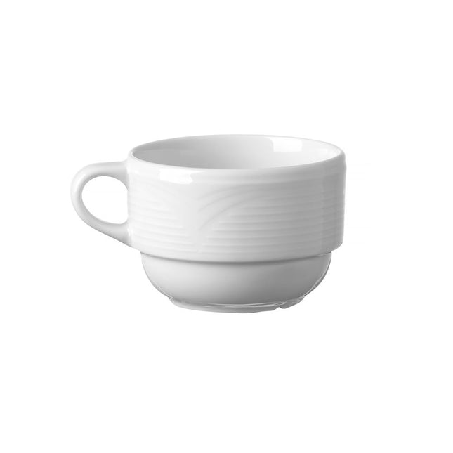 Hendi cappuccinokop 230 ml Saturn – wit porseleinen kop voor cappuccino en latte in cafe en hotel