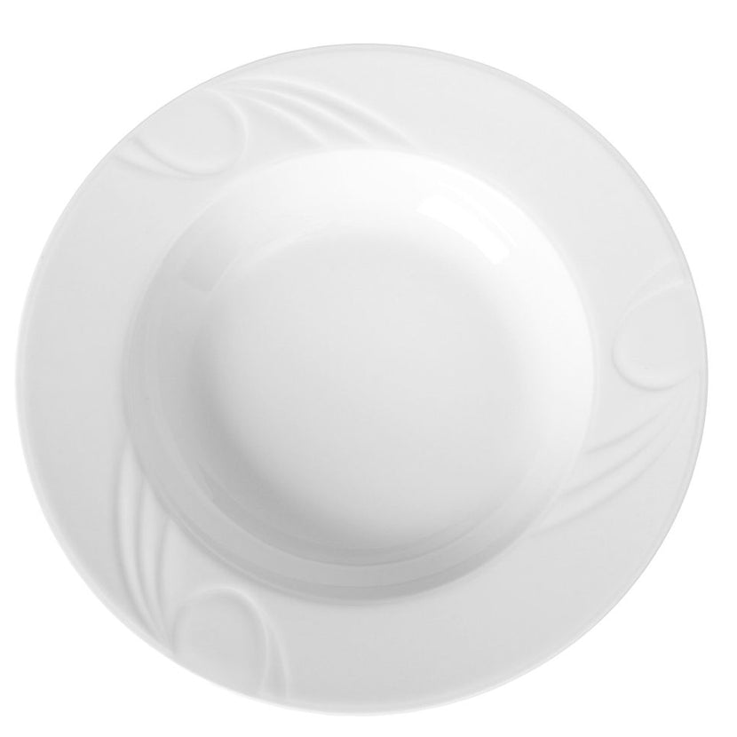 Hendi diep bord 300x47 mm Karizma – groot wit porseleinen pastabord voor restaurant en fine dining