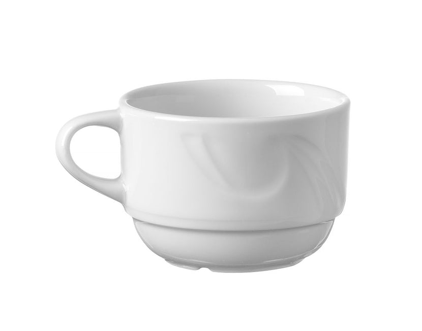 Hendi espressokop 90 ml Karizma – wit porseleinen espressokopje voor koffiebar en restaurant