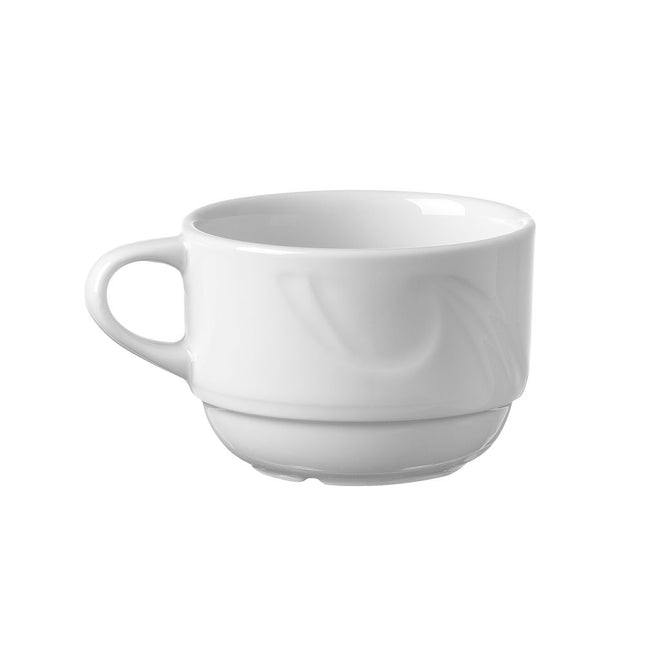 Hendi espressokop 90 ml Karizma – wit porseleinen espressokopje voor koffiebar en restaurant