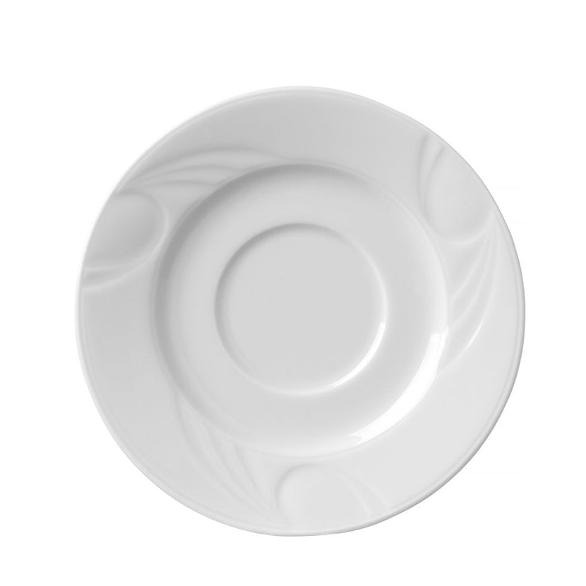 Hendi schotel 125x16 mm Karizma – onderschotel voor espressokop van wit porselein in de horeca