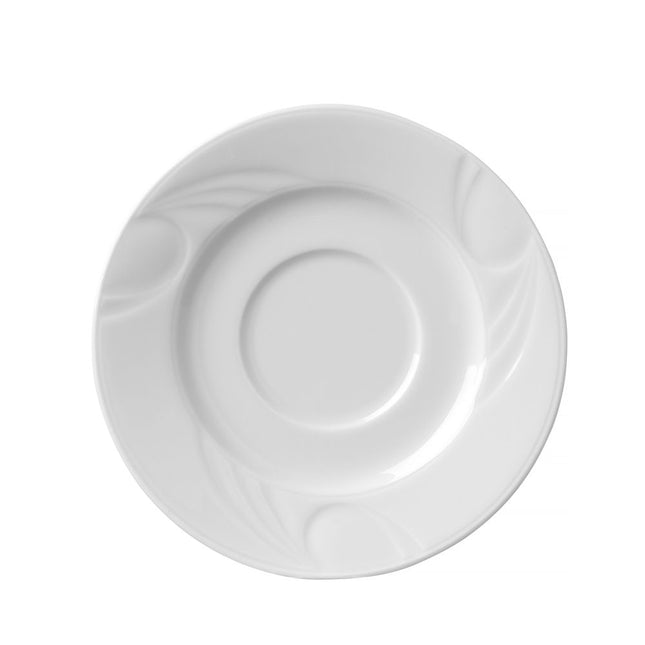 Hendi schotel 125x16 mm Karizma – onderschotel voor espressokop van wit porselein in de horeca