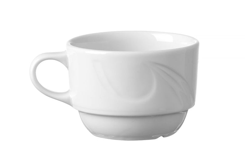 Hendi koffiekop 170 ml Karizma – wit porseleinen koffiekop voor restaurant, cafe en hotelontbijt