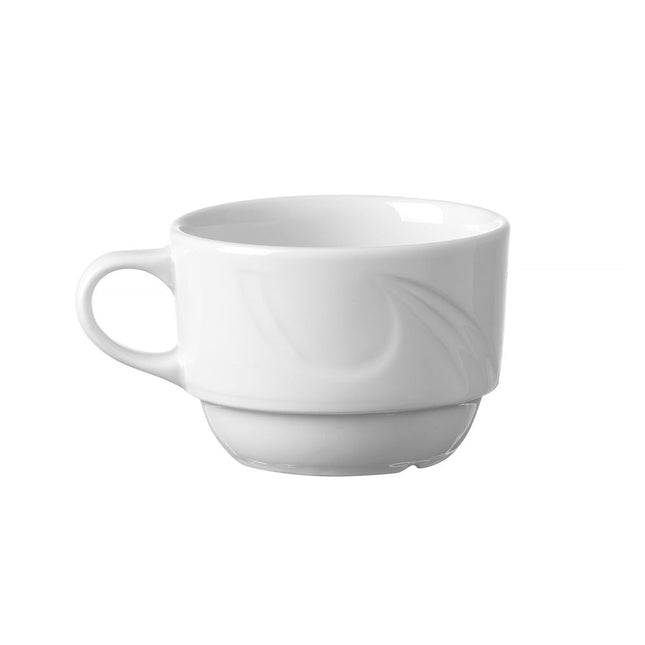 Hendi koffiekop 170 ml Karizma – wit porseleinen koffiekop voor restaurant, cafe en hotelontbijt