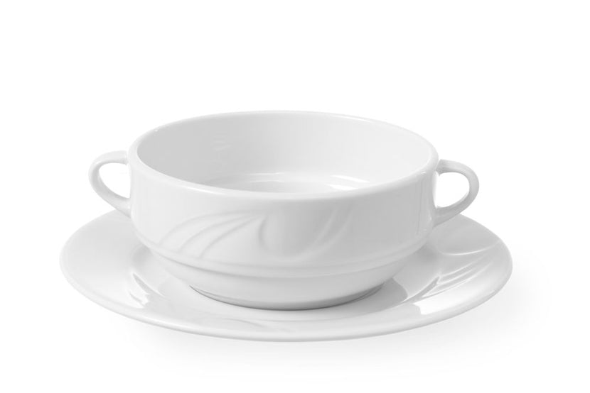 Hendi Karizma soepschotel 180 mm – detail van het witte porselein voor complete soepservice