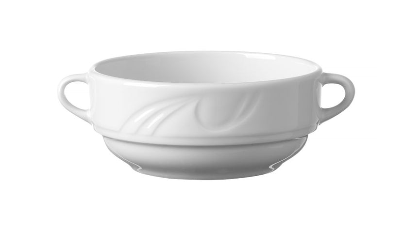 Hendi soepkom 380 ml Karizma 120x155x55 mm – porseleinen kom met oren voor soep en bouillon