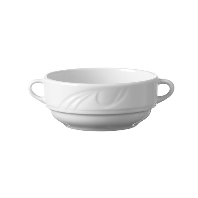 Hendi soepkom 380 ml Karizma 120x155x55 mm – porseleinen kom met oren voor soep en bouillon